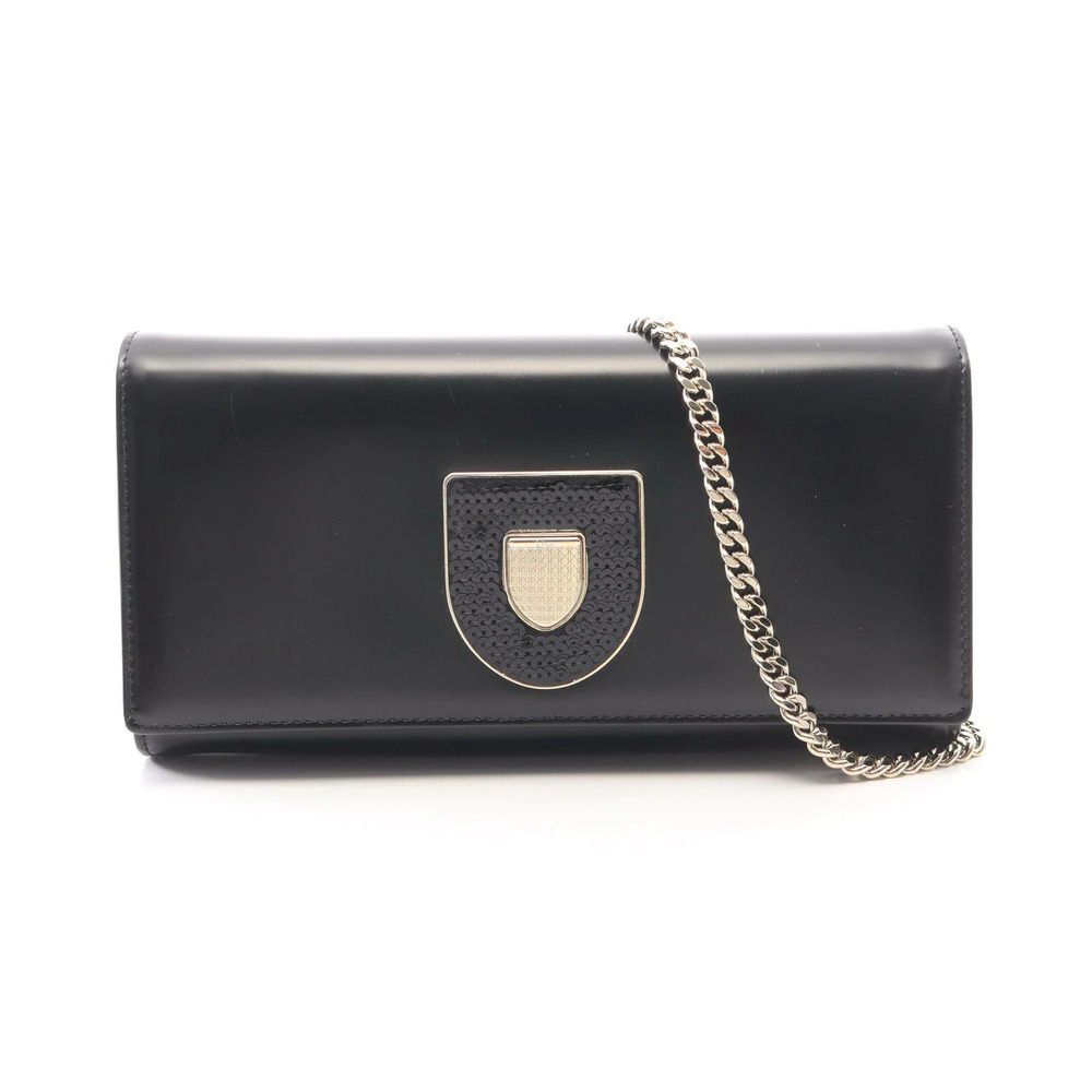 Christian Dior Ama Leather Shoulder Bag Black